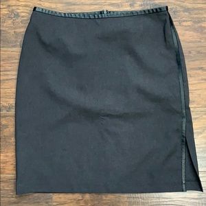 New York & Co Skirt w/ Faux Leather Trim
